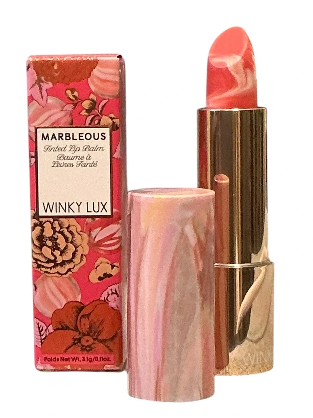 WINKY LUX Marbleous Tinted Lip Balm Delighted (Pink Marble) NEW